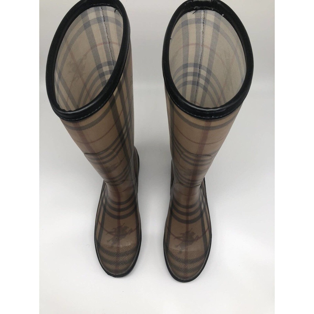 EUC Womens Burberry Nova Check Rain Boots Shoes Weather Designer US 8M EU Sz 39 - Picture 11 of 11